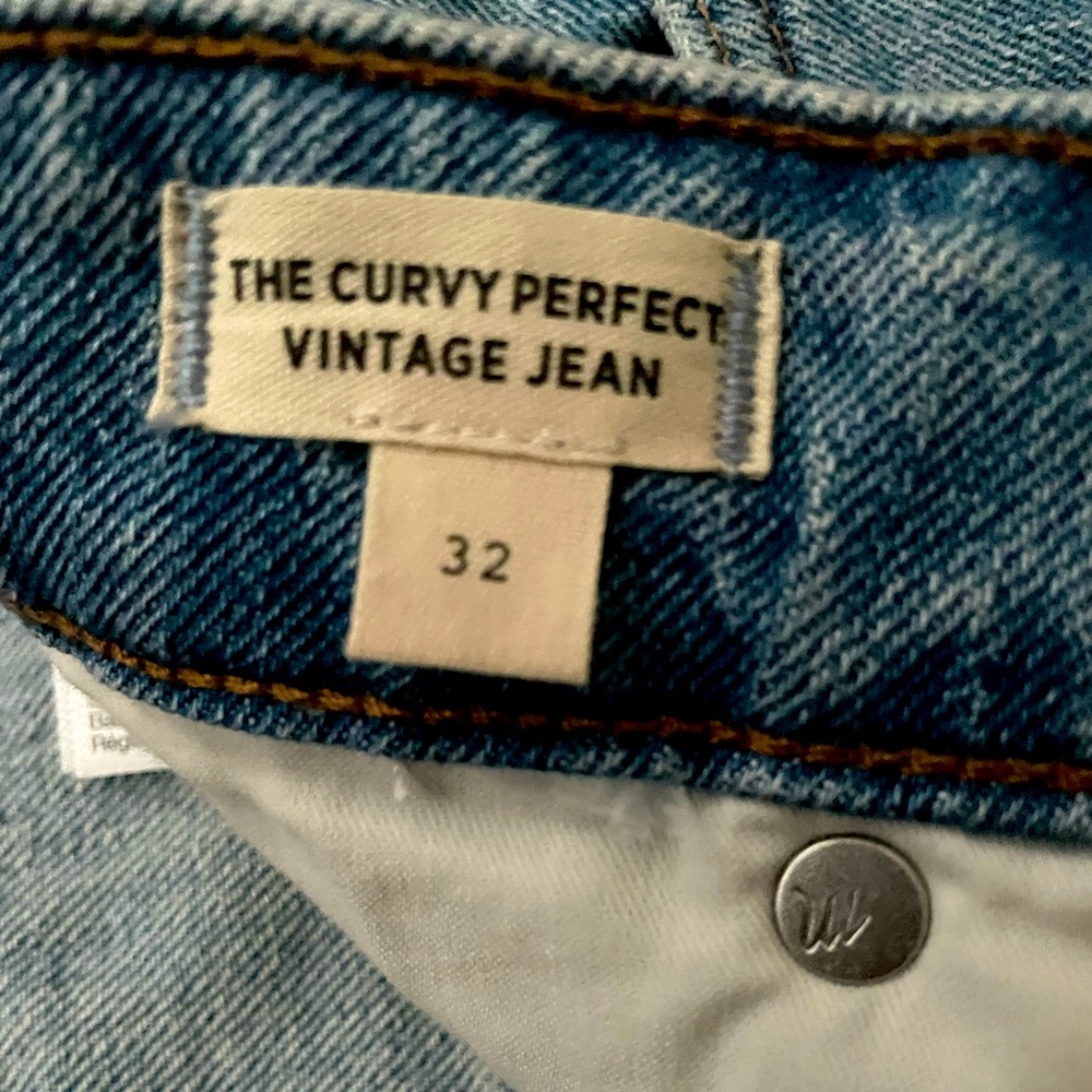 NWT Madewell Jeans: The Curvy Perfect Vintage Jean, 32